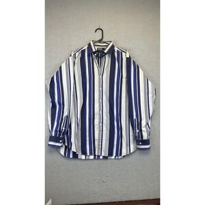 Polo Ralph Lauren Shirt Mens‎ XL Blue White Striped Regent Fit Button Down
